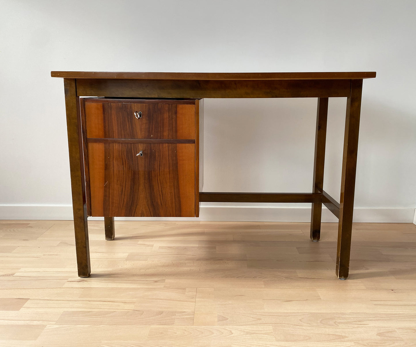 Biurko małe z szufladami | vintage PRL lata 60 | modernizm bauhaus