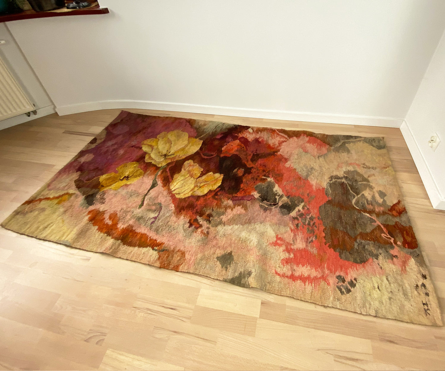 Gobelin "Tulipany" Honorata Kozłowska "Artes" Gdańsk | vintage dywan