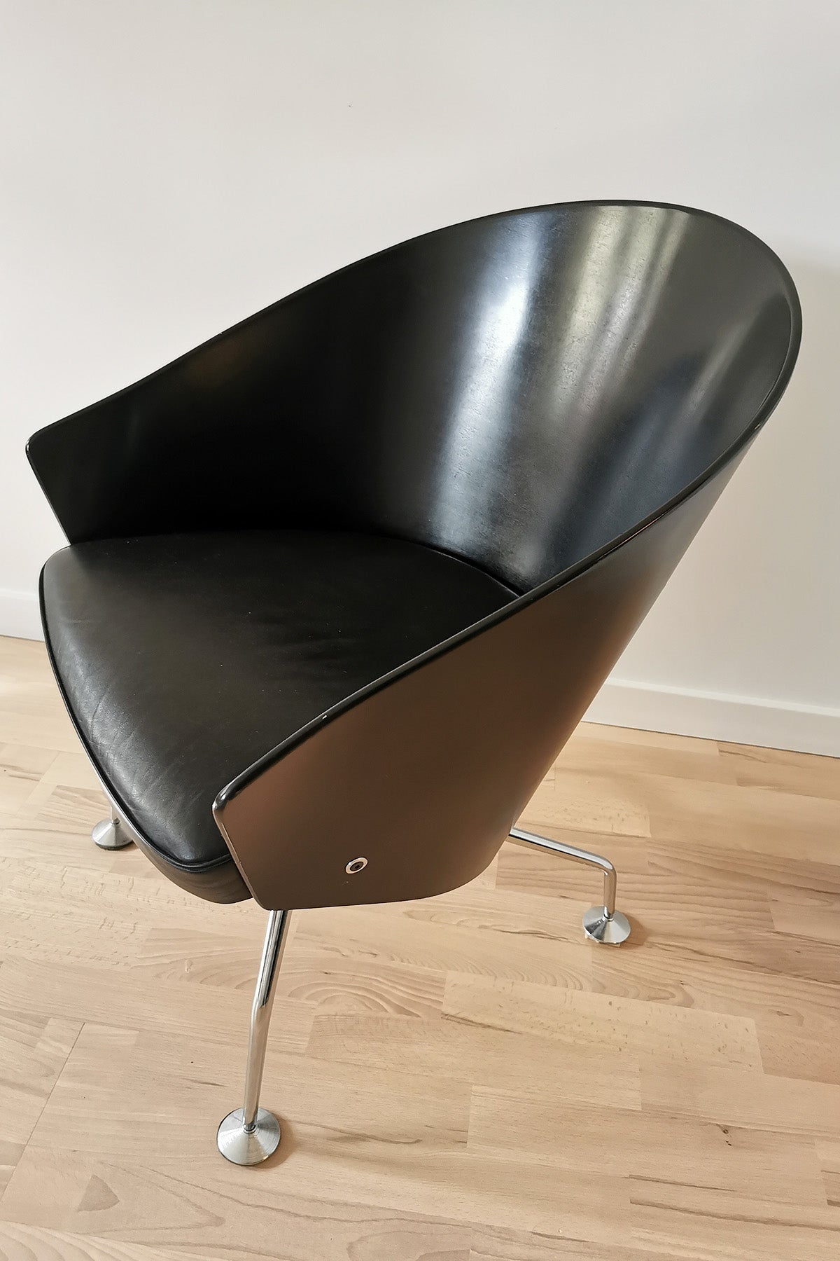 Fotel Jørgen Kastholm czarny design vintage