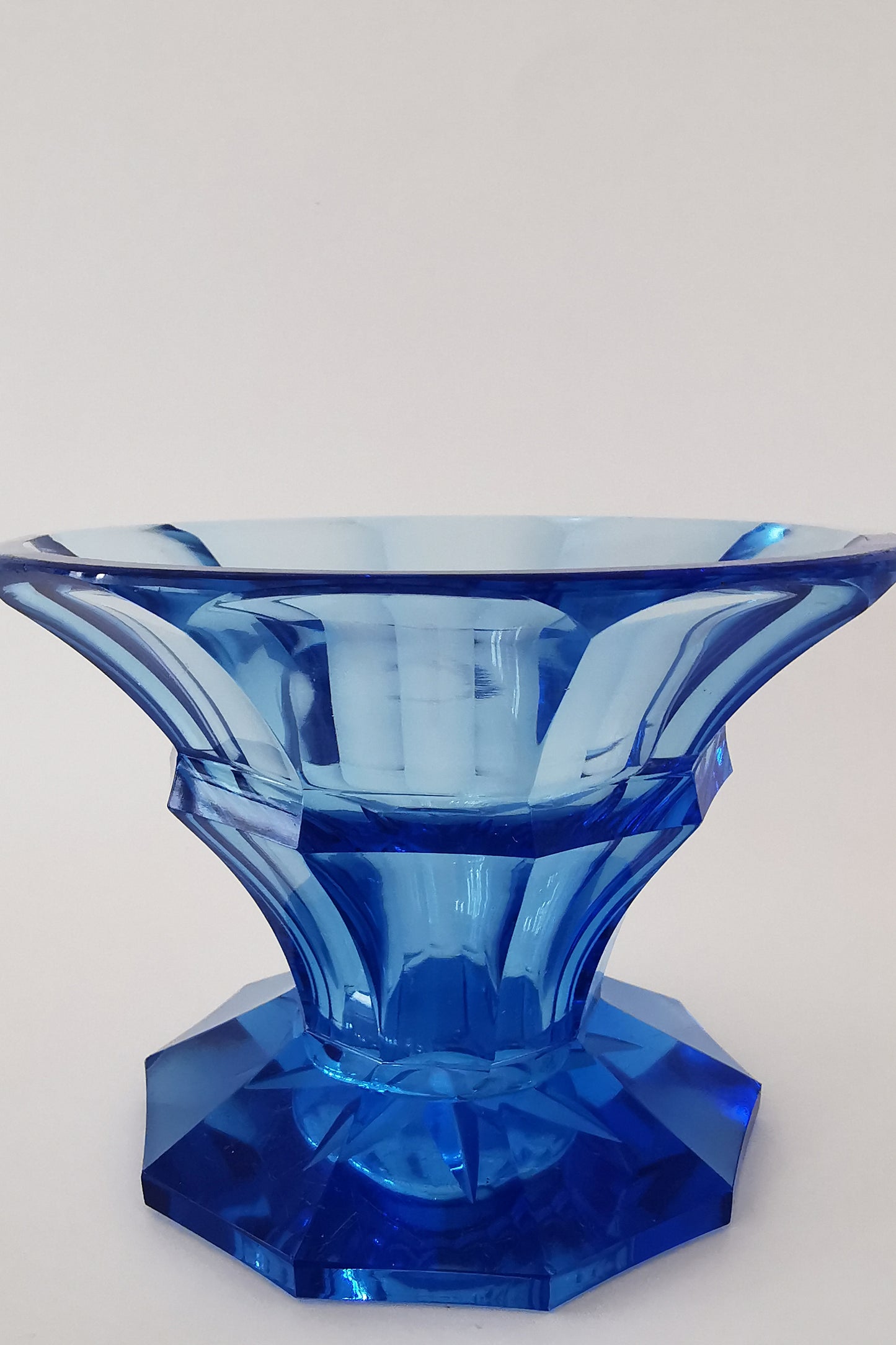 Wazon Art Deco kryształ niebieski