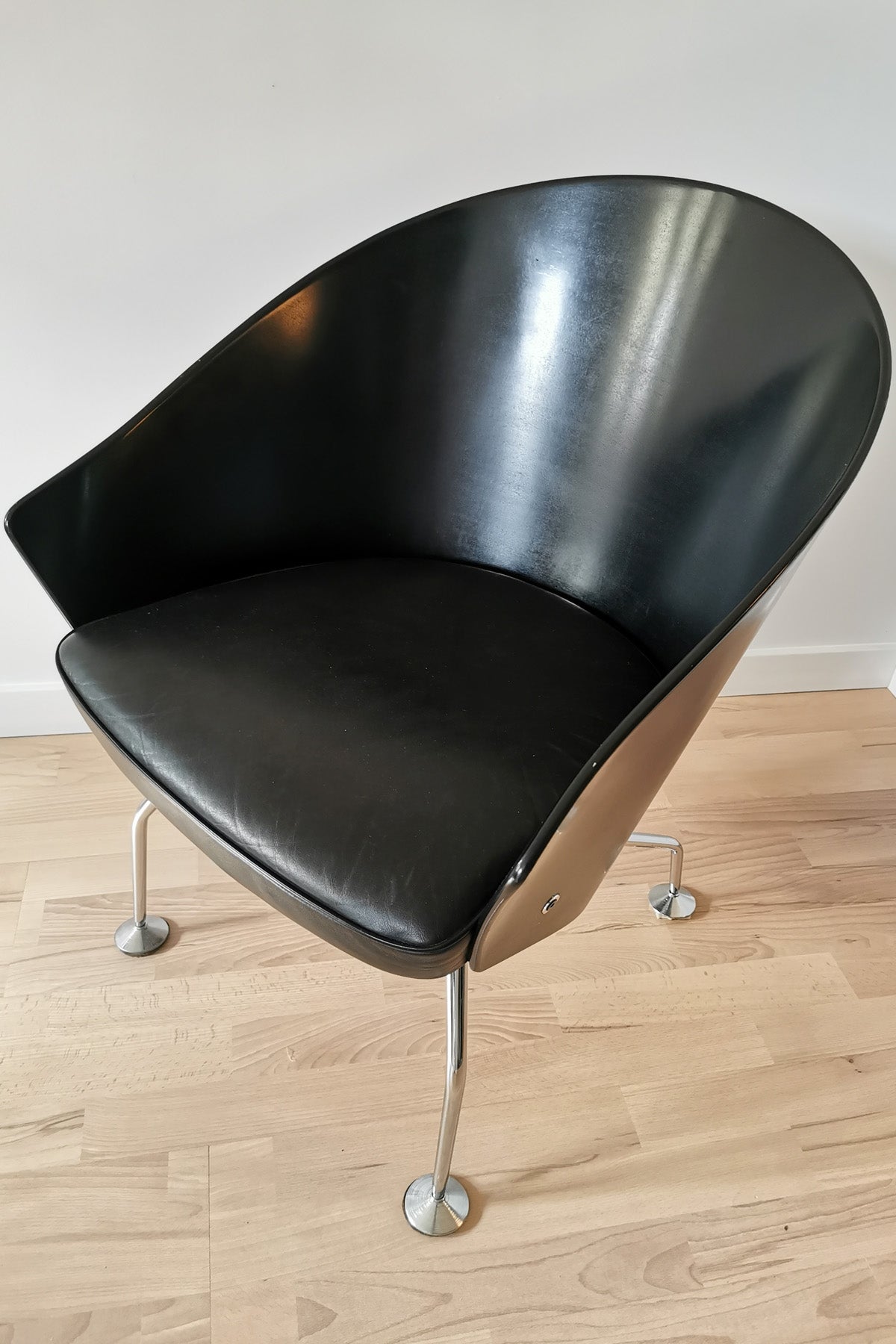 Fotel Jørgen Kastholm czarny design vintage