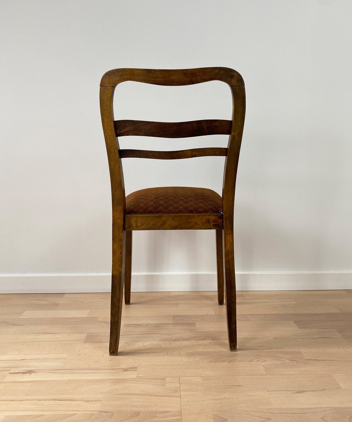 Krzesło drewniane tapicerowane Art Deco | lata 30 XX vintage | 5 sztuk