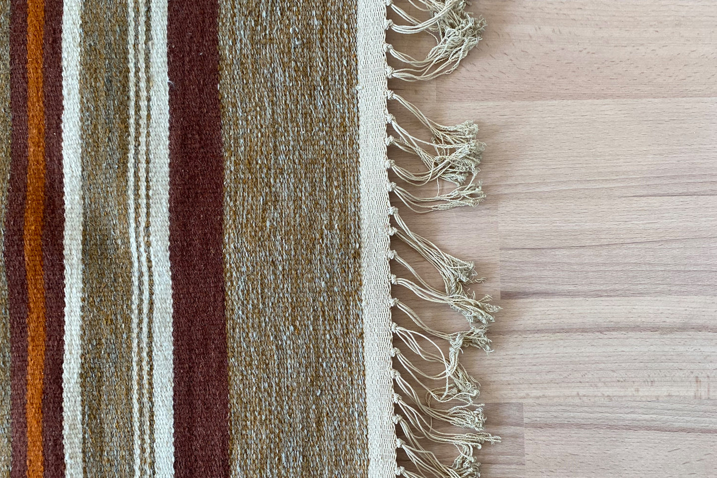 Gobelin kilim dywan | PRL vintage | geometryczny wzór kolory ziemi