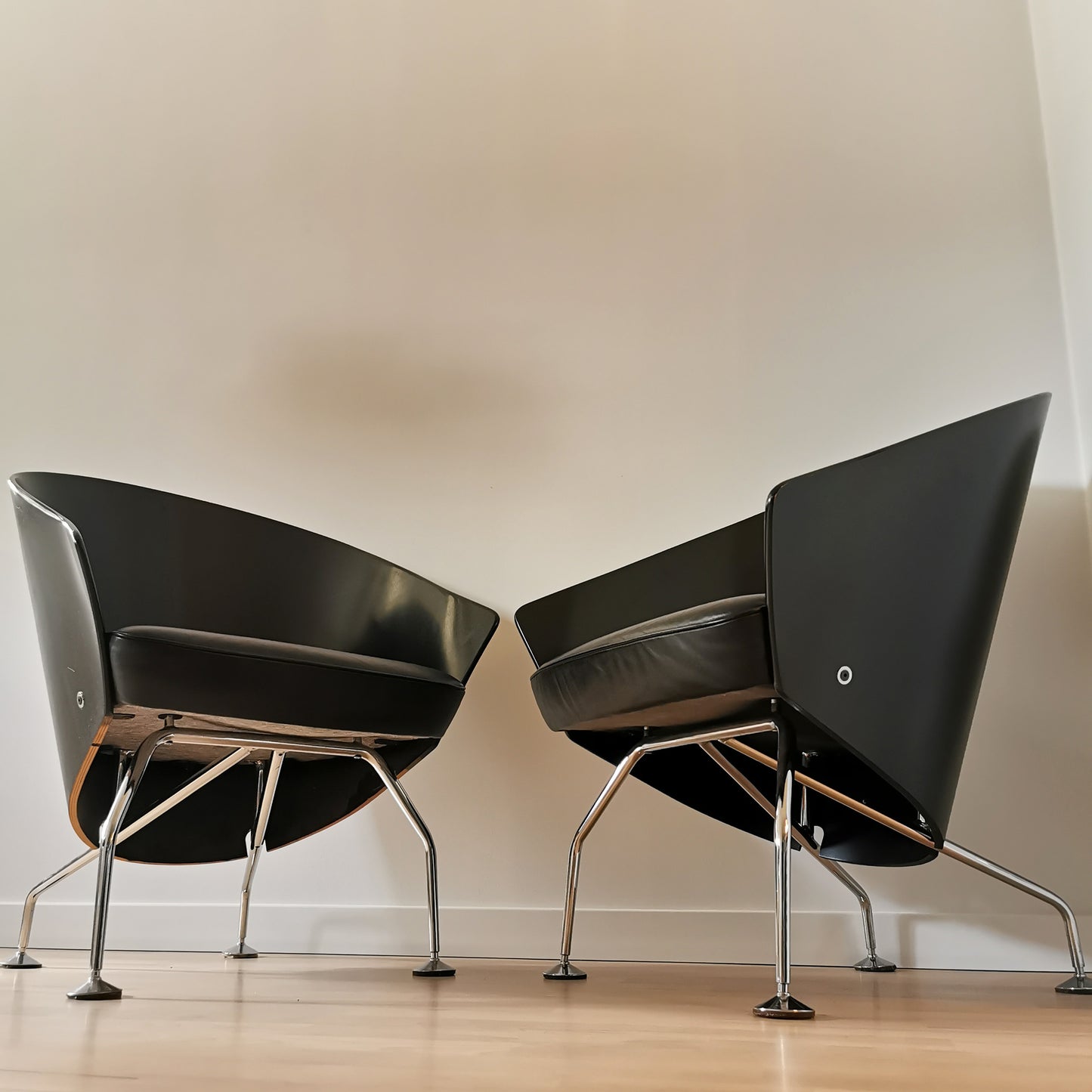Fotel Jørgen Kastholm czarny design vintage