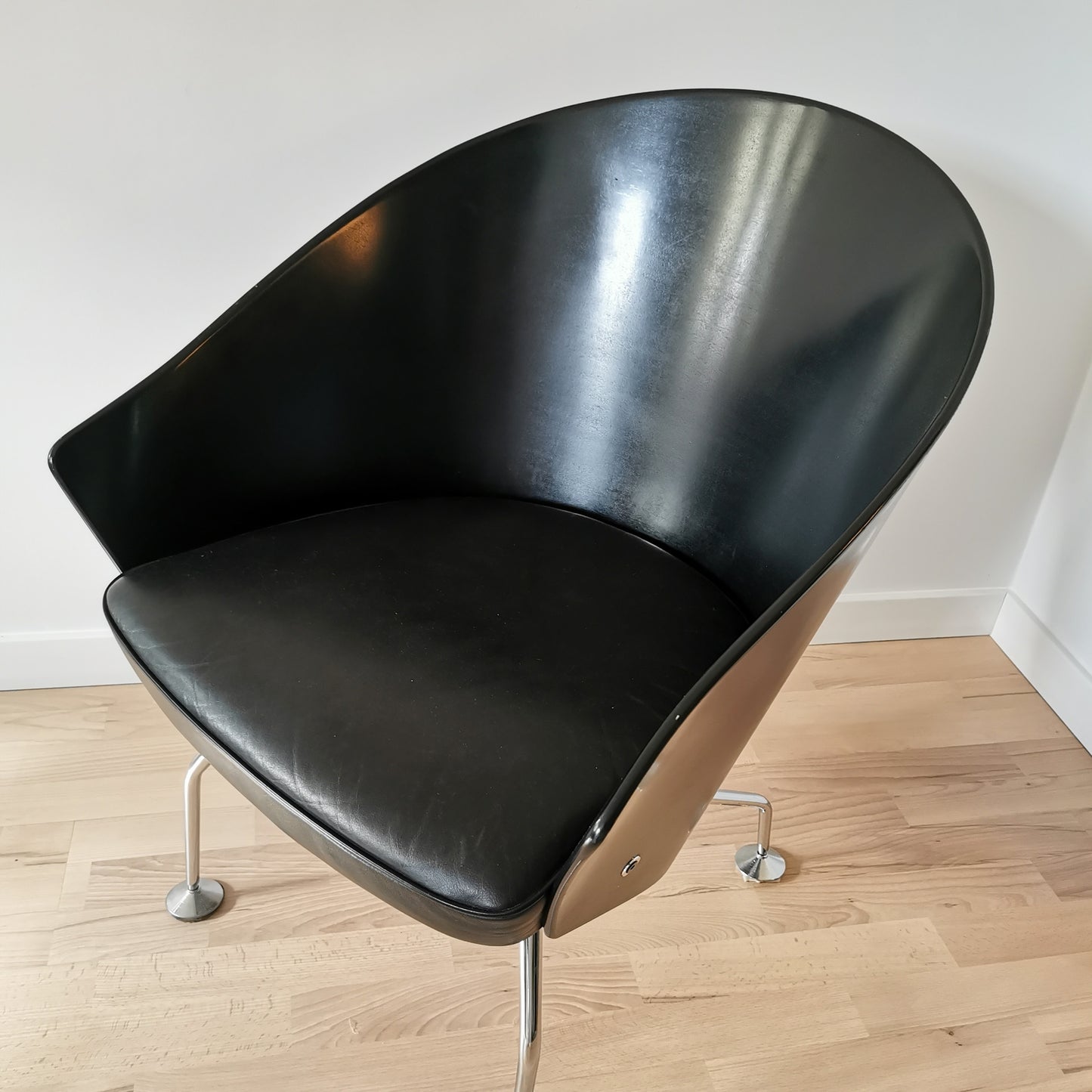 Fotel Jørgen Kastholm czarny design vintage