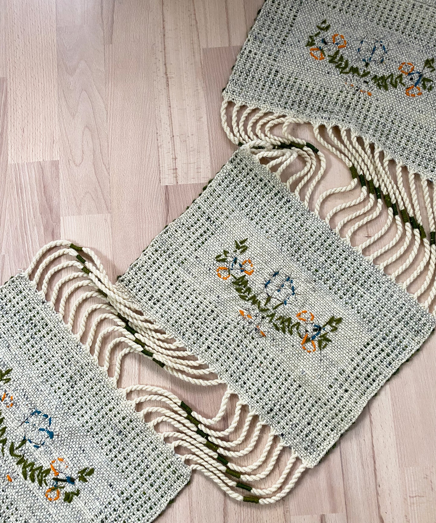 Gobelin wełniany | lata 70 PRL | dekoracja ścienna vintage